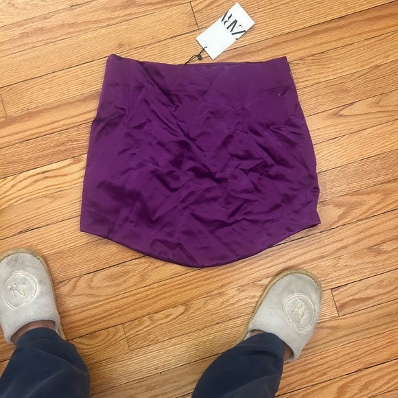 Zara Purple Mini Skirt - Picture 3 of 6